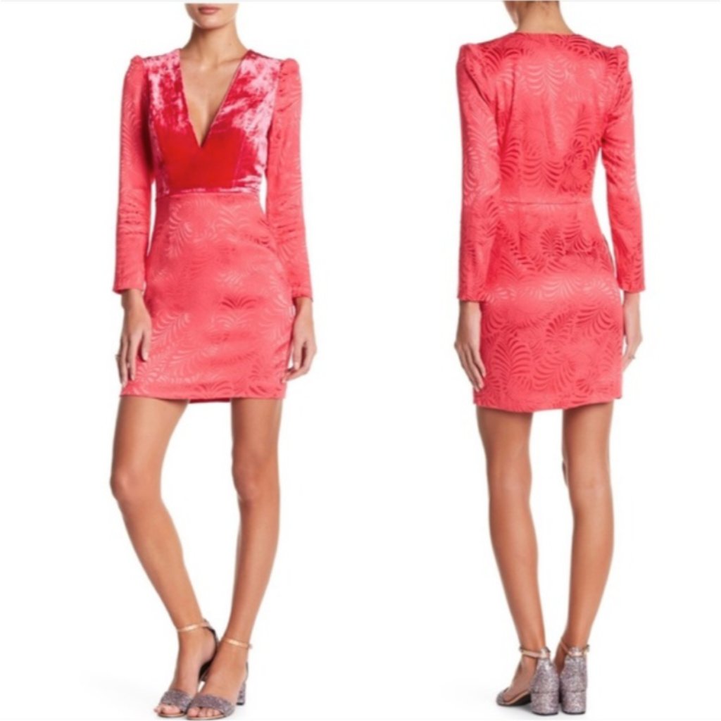 Free People Naomi Hot Pink Mini Dress 0222